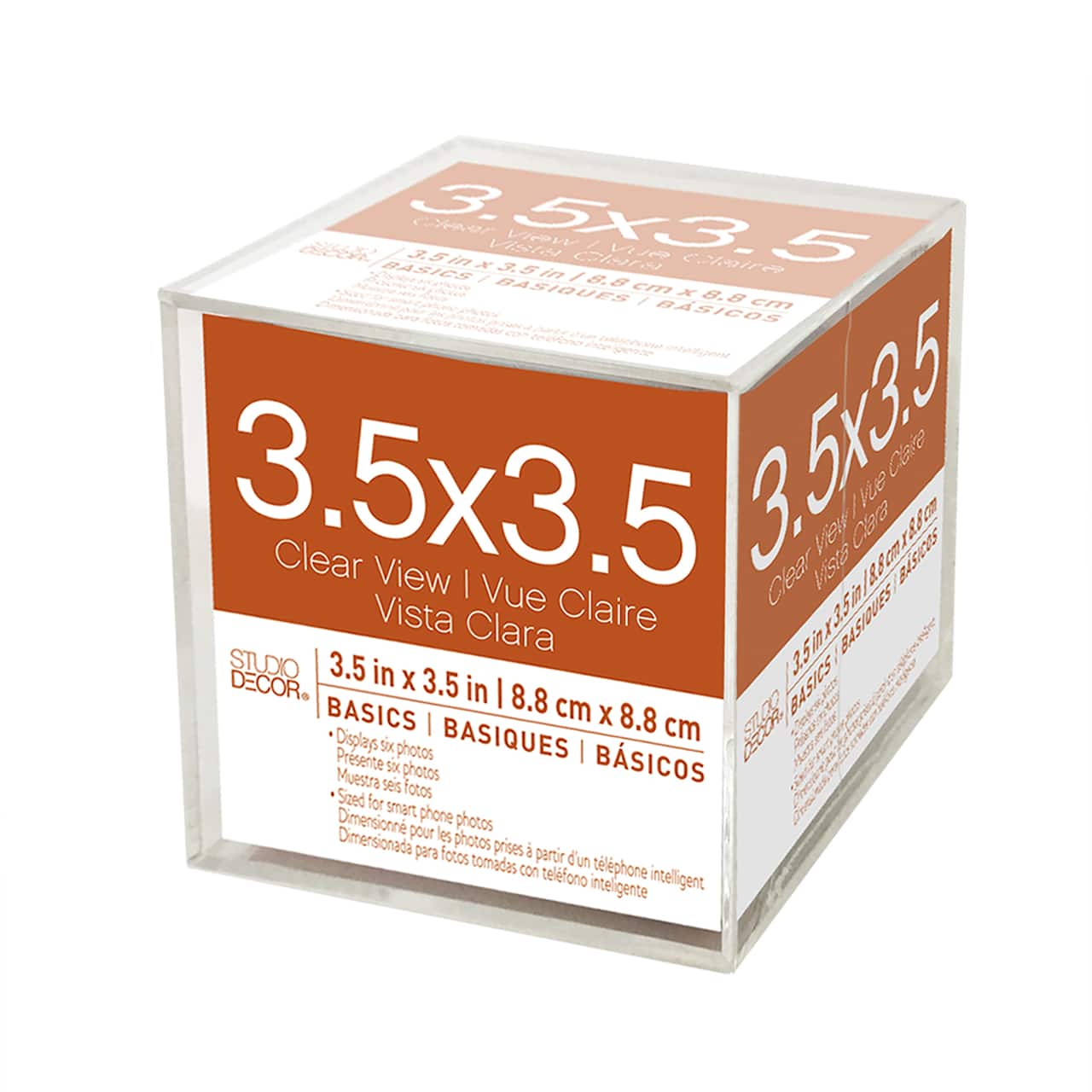 Acrylic Photo Cube Basics By Studio D&#xE9;cor&#xAE;, 3.5&#x22; x 3.5&#x22;